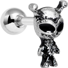 16G 1/4 Sweet Black Eyed Alien Tragus Cartilage Earring