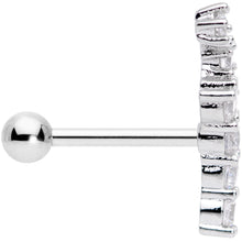 18G 5/16 Clear CZ Gem Spray of Stars Cartilage Tragus Earring