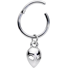 16G 3/8 Open Eyed Alien Invader Dangle Hinged Segment Ring