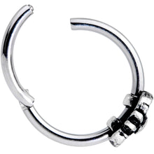 16G 3/8 Moon Cradling Sun Hinged Segment Ring