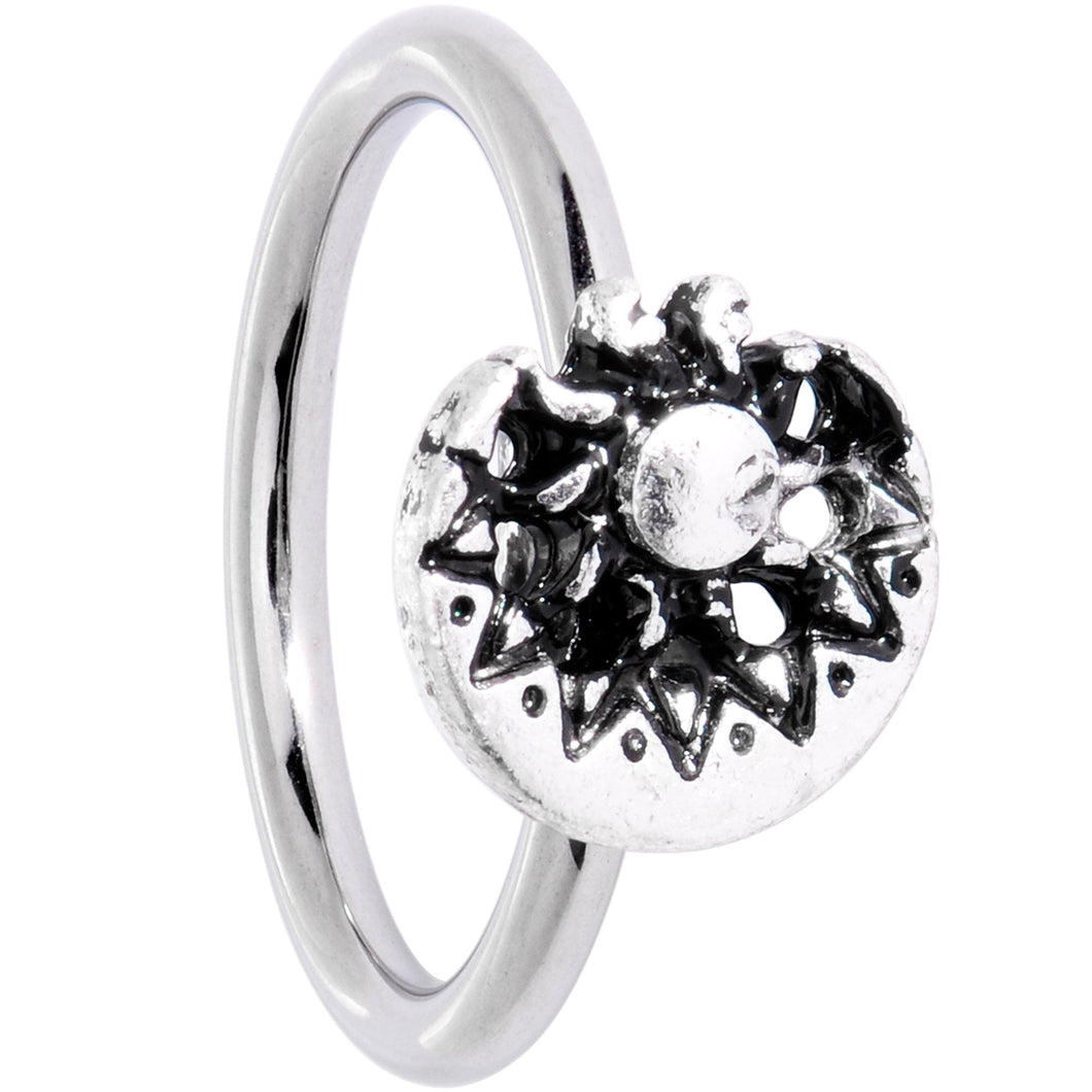 16G 3/8 Moon Cradling the Sun BCR Captive Ring