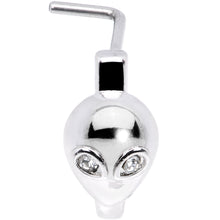 20G Clear Gem Alien Invader Faux Hoop L Shaped Nose Ring
