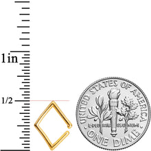 16G 3/8 Gold Tone Rhombus Closure Ring