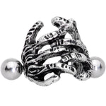16G 7/16 Scary Halloween Skeleton Hands Cartilage Cuff