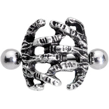 16G 7/16 Scary Halloween Skeleton Hands Cartilage Cuff