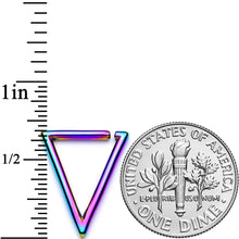 16G 5/16 Rainbow Geometric Triangle Closure Ring