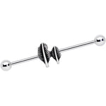 14G Southwest Feathers Industrial Barbell 38mm