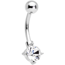 Clear Gem Blue Faux Druzy Rose Gold Tone Belly Ring Set of 4
