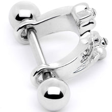 16G 1/2 Clear Gem Cross Crown Cartilage Cuff