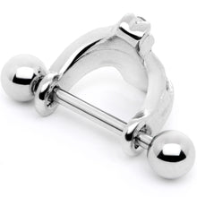 16G 1/2 Clear Gem Cross Crown Cartilage Cuff