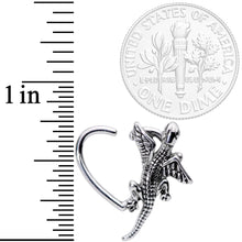 16G 3/8 Climbing Dragon Left Heart Closure Ring