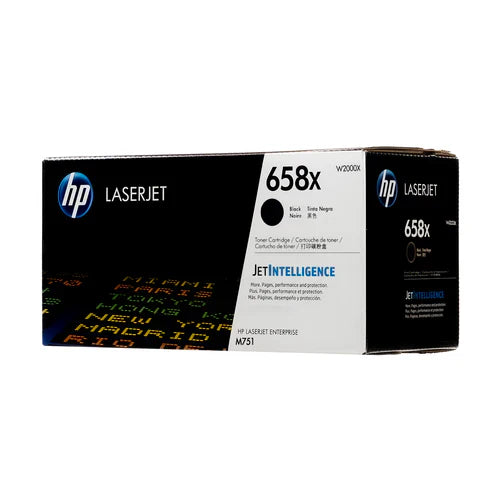 New, Pre-owned, Original HP 658X High Yield Black Toner Cartridge, W2000X