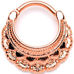 16G 3/8 Rose Gold Tone Always Elegant Septum Clicker