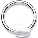 16G 3/8 I Heart My Piercings Hinged Segment Ring