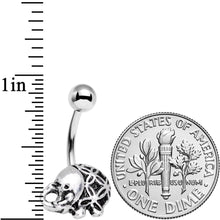 Whimsical Round Antique Elephant Belly Ring