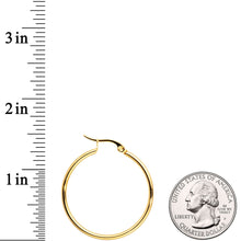 30mm Gold Tone PVD Stainless Steel Hoop Earrings