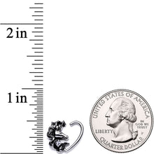 16G 3/8 Clear CZ Unicorn Right Heart Closure Ring