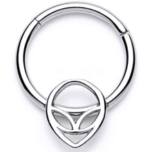16G 3/8 Happy Smiling Alien Hinged Segment Ring