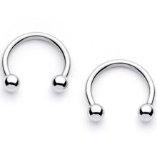 14G 9/16 1/2 Winter Penguins Horseshoe Barbell Nipple Ring Set