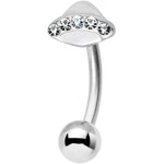 16G 5/16 Alien Spacecraft UFO Curved Eyebrow Ring
