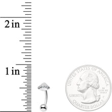 16G 5/16 Alien Spacecraft UFO Curved Eyebrow Ring