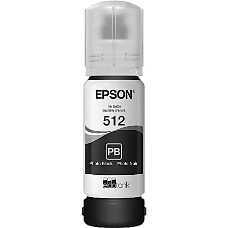 New, Pre-Owned - Epson 512 EcoTank Photo Black Ink Bottle, T512120-S