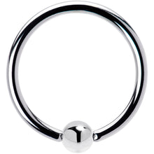 16G 1/2 Solid 14K White Gold BCR Captive Ring
