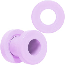 Sweet Pastel Purple Screw Fit Tunnel Plug Set 16G to 19mm
