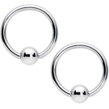 14G 7/16 1/2 Clear Gem Flowers BCR Barbell Nipple Ring Set of 4