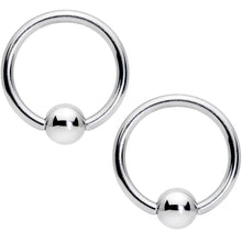 14G Clear Gem Gold Tone Flowers BCR Barbell Nipple Ring Set