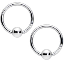 14G Clear Gem Rose Gold Tone Flowers BCR Barbell Nipple Ring Set