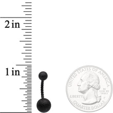 Black Anodized Tastefully Twisted Belly Ring
