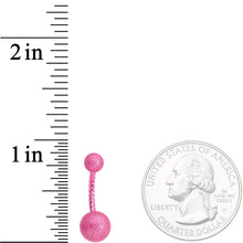 Pink Anodized Tastefully Twisted Belly Ring