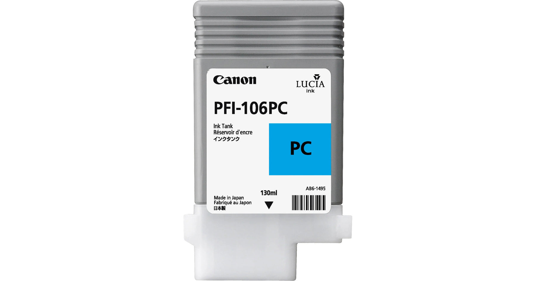 New, Pre-Owned - Canon PFI-106 Standard Yield Photo Cyan Ink Cartridge, 6625B004AA