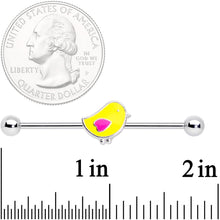 14G Yellow Easter Chick Industrial Barbell 38mm