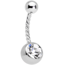 Clear Gem Multicolor Three Dimensional Flower Belly Ring Set of 3
