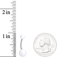 White Glow in the Dark Totally Twisted Belly Ring