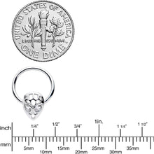 16G 3/8 Clear CZ Gem Openwork Alien Hinged Segment Ring