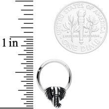 16G 3/8 Elephant Head Hinged Segment Ring