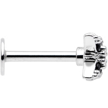 16G 5/16 Black Gem Compass Star Labret Monroe Tragus