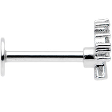 16G 5/16 Clear CZ Gem Tree of Life Labret Monroe Tragus