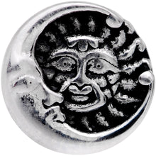 Celestial Snuggle Sun and Moon Barbell Tongue Ring