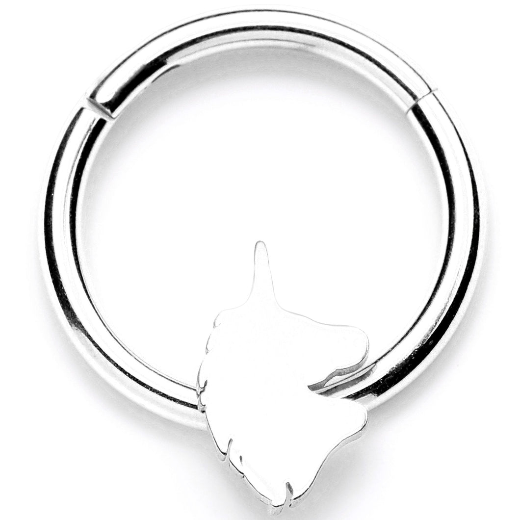 16G 3/8 Mythical Unicorn Hinged Segment Ring