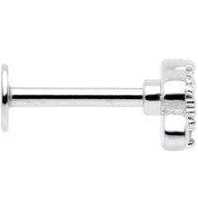 16G 5/16 Clear CZ Gem Lucky Elephant Labret Moroe Tragus