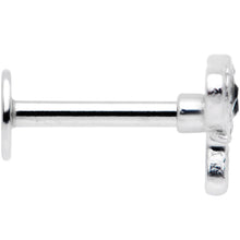 16G 5/16 CZ Gem Black Eye Elephant Labret Monroe Tragus