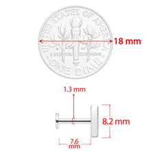 16G 5/16 Clear Black CZ Bar Internally Threaded Labret Set of 3
