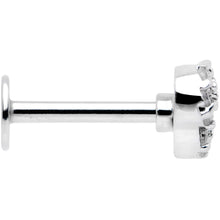 16G 5/16 Clear CZ Gem Angels Wing Labret Monroe Tragus