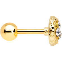 16G 1/4 Clear Gem Gold Tone Birds Nest Cartilage Tragus Earring