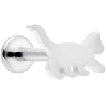 16G 5/16 Cat Internally Threaded Labret Tragus