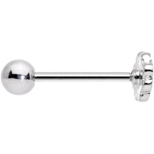 White Pink Sweet Springtime Easter Flower Barbell Tongue Ring